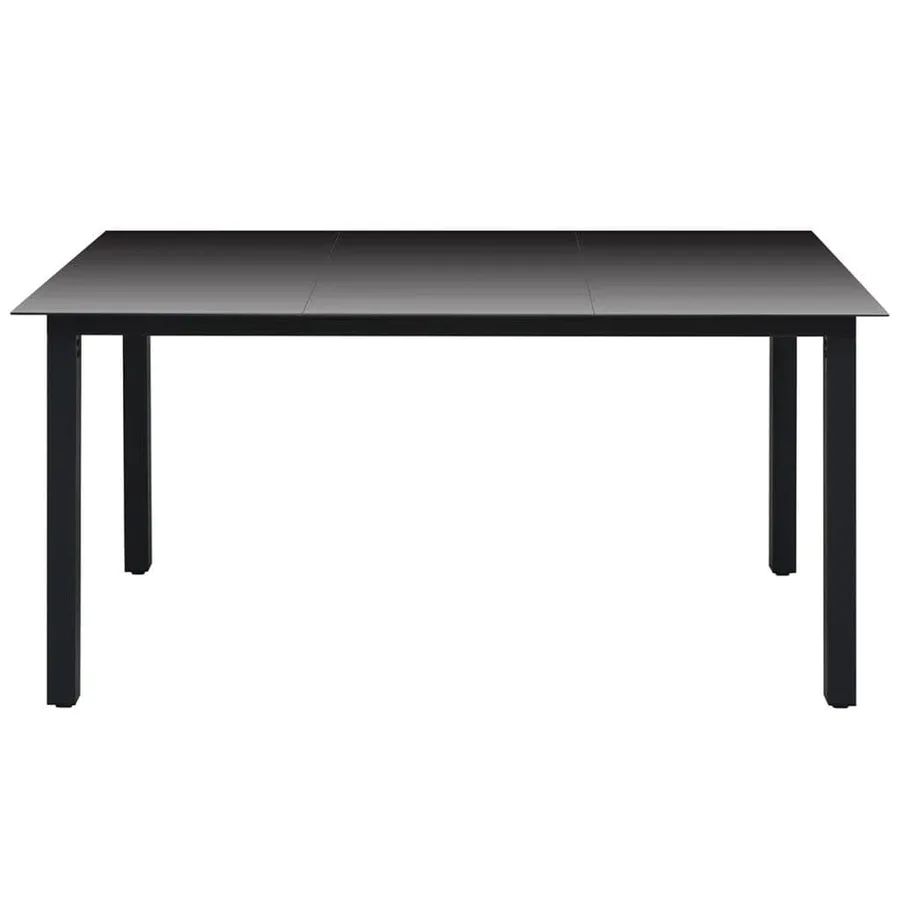 Ensemble à dîner de jardin avec coussins 5 pcs poly rotin noir - 13
