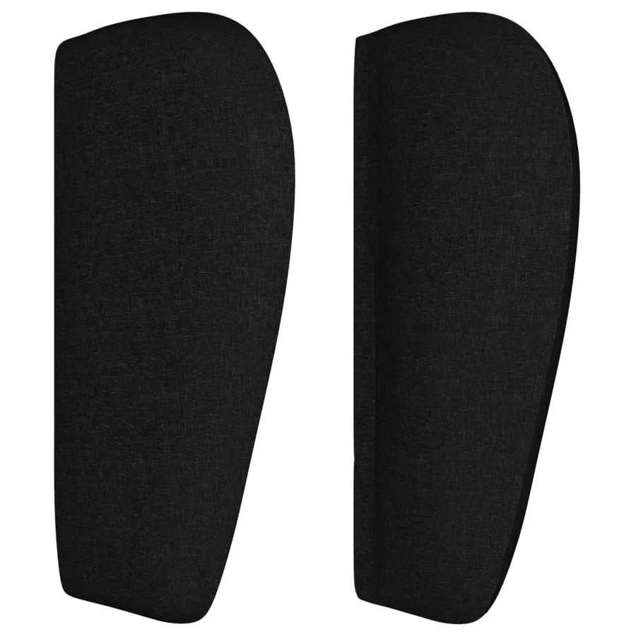 Tête de lit avec oreilles Noir 147x23x78/88 cm Tissu - 4