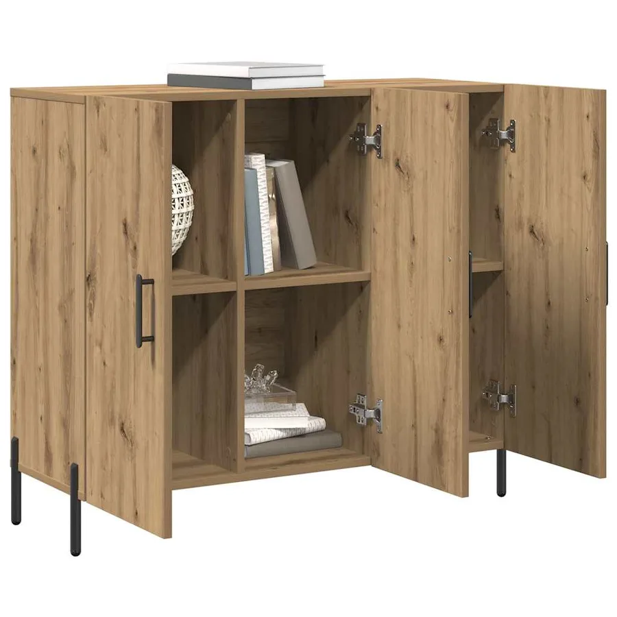 Buffet Chêne artisanal 90 x 34 x 80 cm Bois d'ingénierie - 3