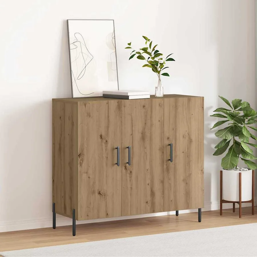 Buffet Chêne artisanal 90 x 34 x 80 cm Bois d'ingénierie - 4
