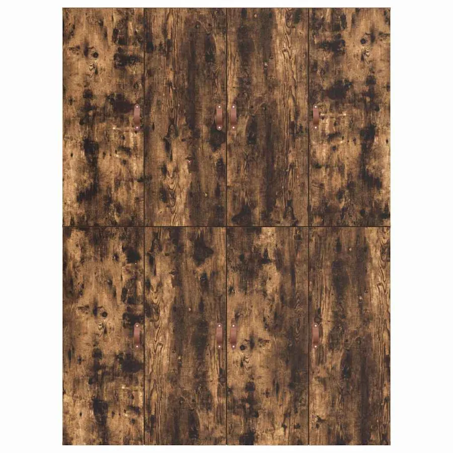 Cadre de lit avec rangement Chêne fumé 140 x 190 cm - 9