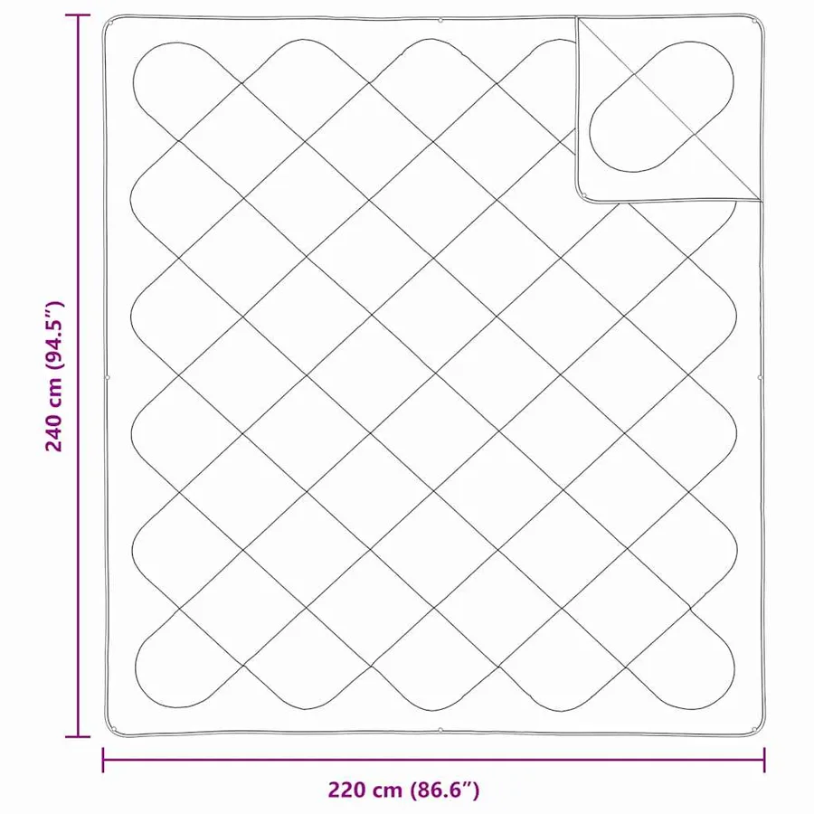 Duvet 2-en-1 Blanc 240 x 220 x 8 cm Polyester - 8