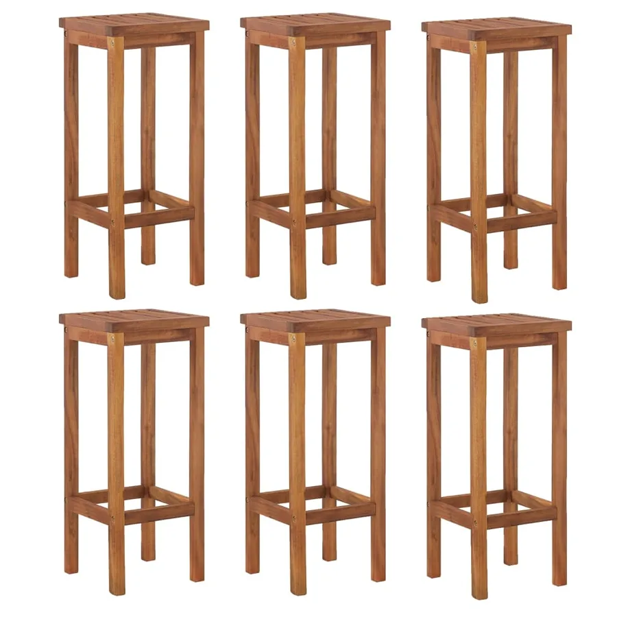 Ensemble de bar de jardin 7 pcs bois d'acacia solide - 5