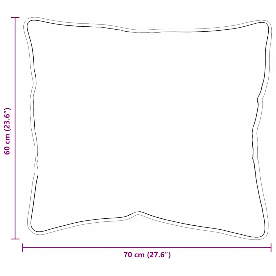Oreiller 2 pcs Blanc 70 x 60 x 20 cm Coton et polyester - 10