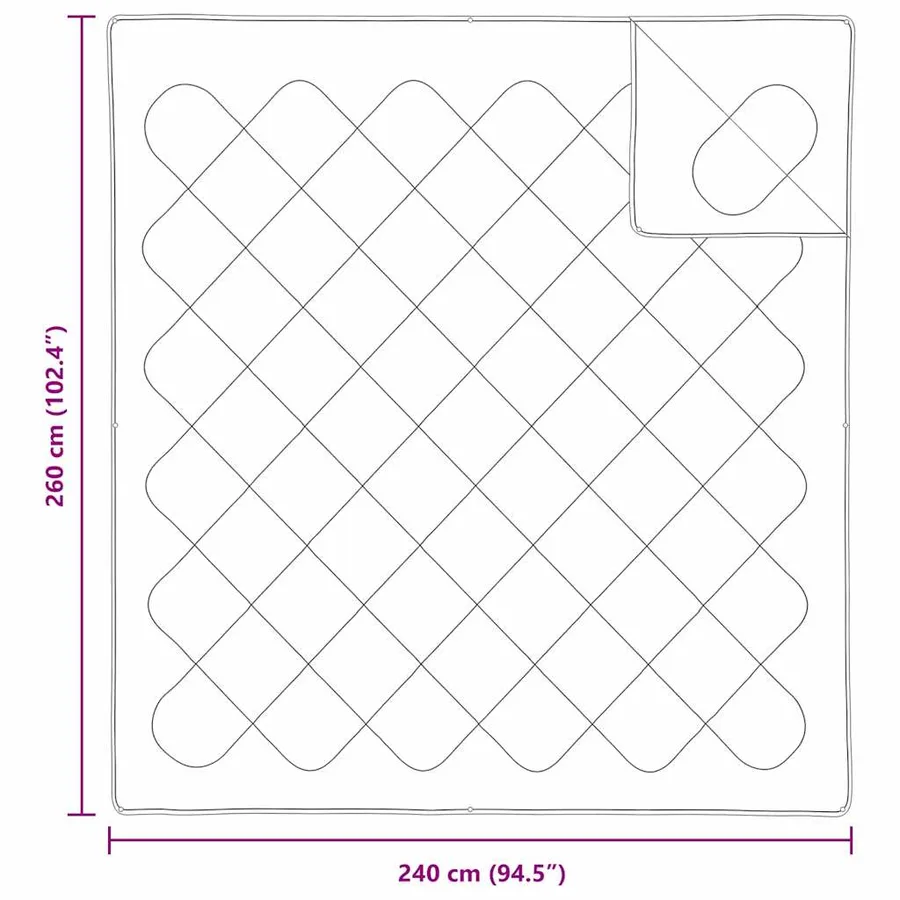 Duvet 2-en-1 Blanc 262 x 242 x 10 cm Polyester - 10