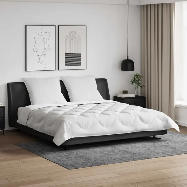 Couette avec oreiller 3 pcs Blanc Microfibre