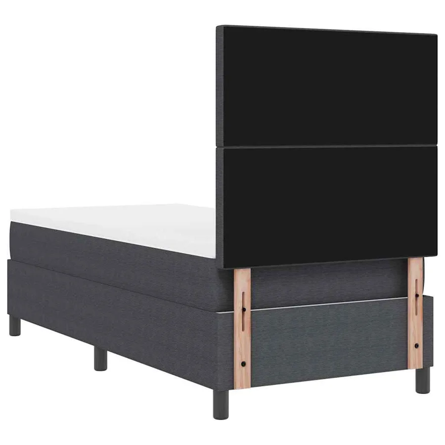 Lit à ressort LED Gris foncé et blanc 90 x 200 cm - 10