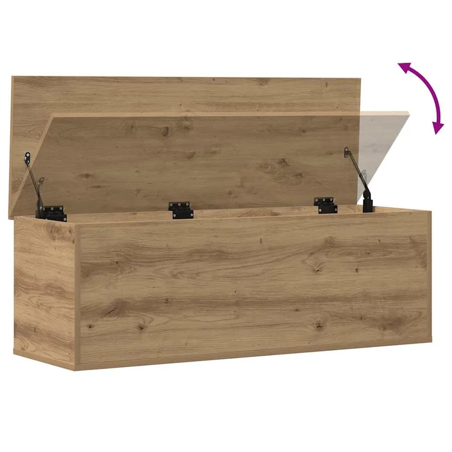 Boîte de Rangement Chêne artisanal 102 x 35 x 35 cm - 9