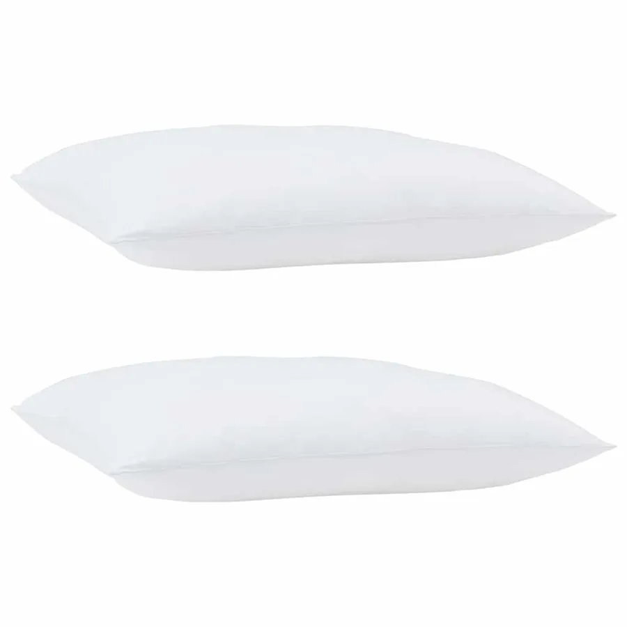 Oreiller 2 pcs Blanc 62 x 31 x 0 cm Coton et polyester - 3