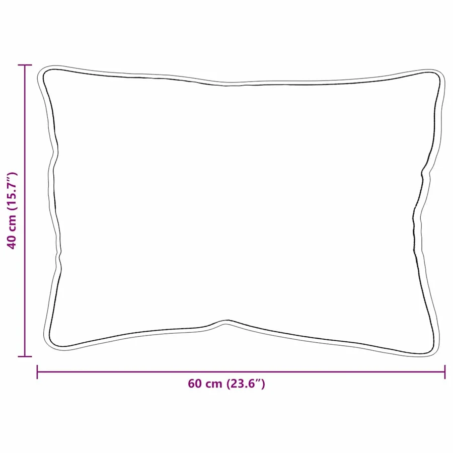 Oreiller 2 pcs Blanc 61 x 41 x 20 cm Coton et polyester - 8