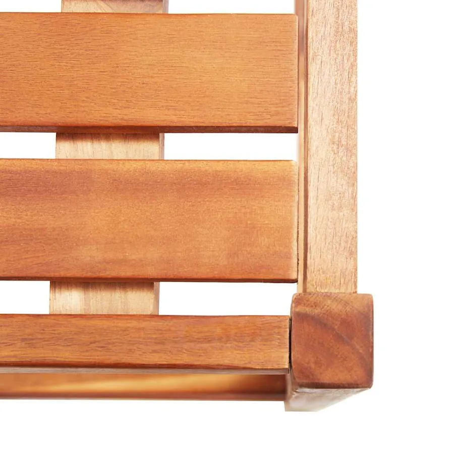Chaises de bar lot de 2 bois d'acacia solide - 7