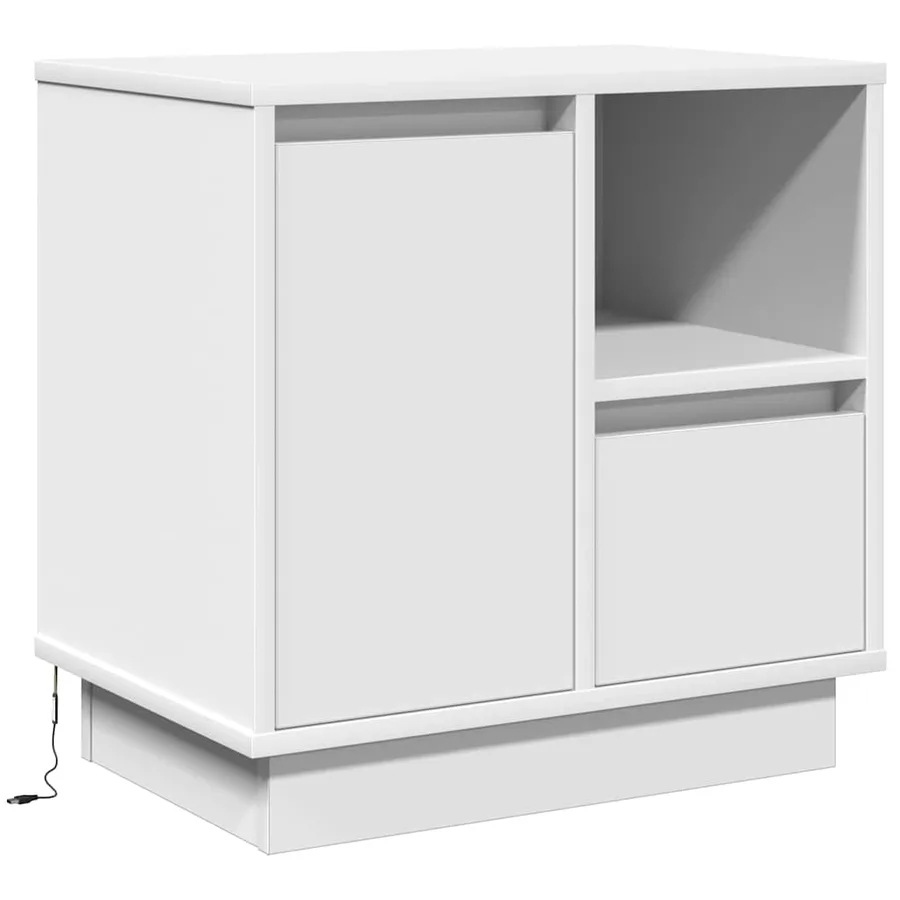 Cabinet de chevet avec tiroir 2 pcs Blanc 50 x 34,5 x 50 cm. - 6