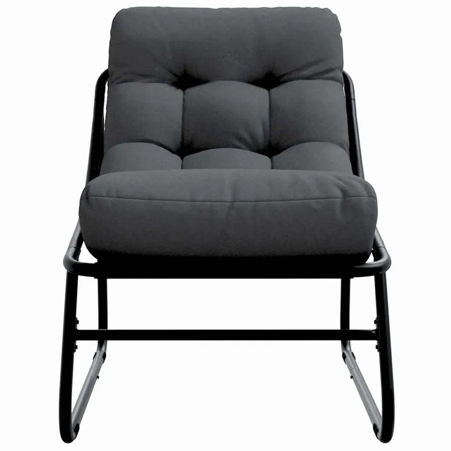 Mobilier de jardin avec coussin 2 pcs Noir 60,5 x 81 x 71 cm - 6