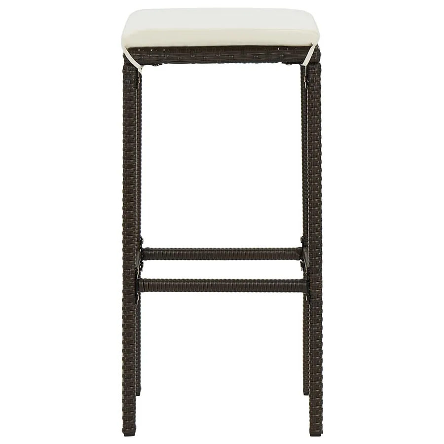 Ensemble de bar de jardin avec coussins 9 pcs Noir - 13