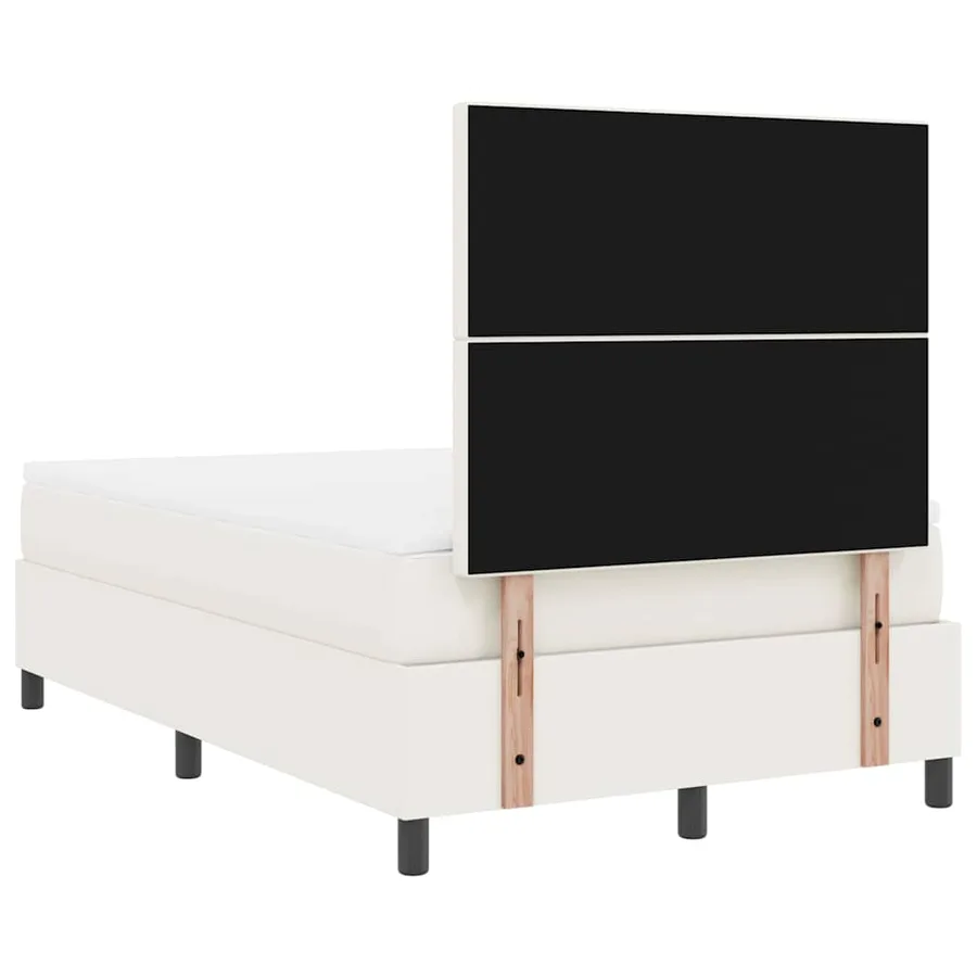 Lit à ressort LED avec tête de lit Crème et Blanc 120 x 190 cm - 10