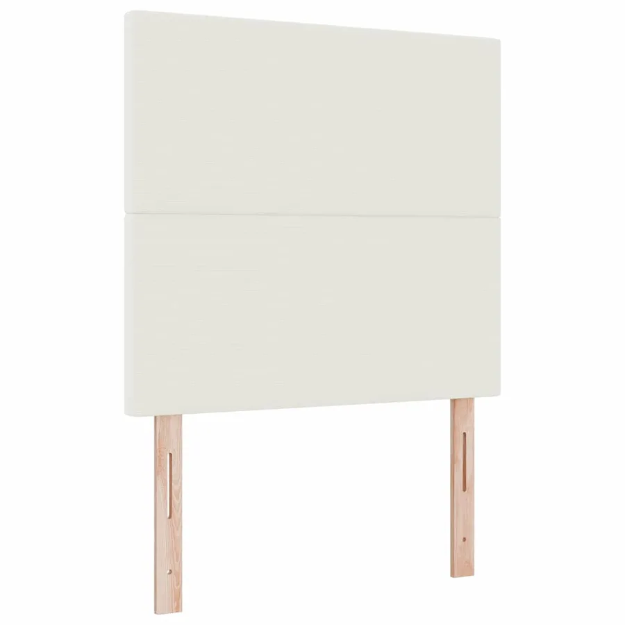 Lit à ressort LED avec tête de lit Crème et Blanc 120 x 190 cm - 7