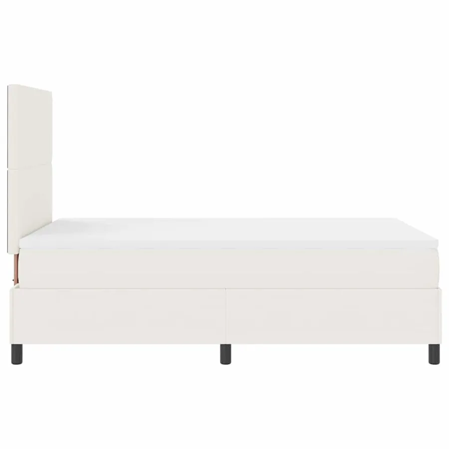 Lit à ressort LED avec tête de lit Crème et Blanc 120 x 190 cm - 9