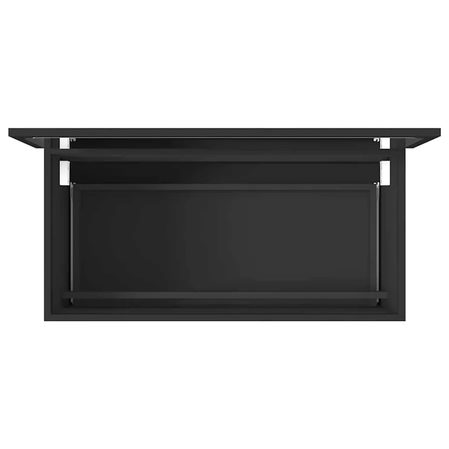 Ensemble de meubles salle de bain 2 pcs noir bois d'ingénierie - 17