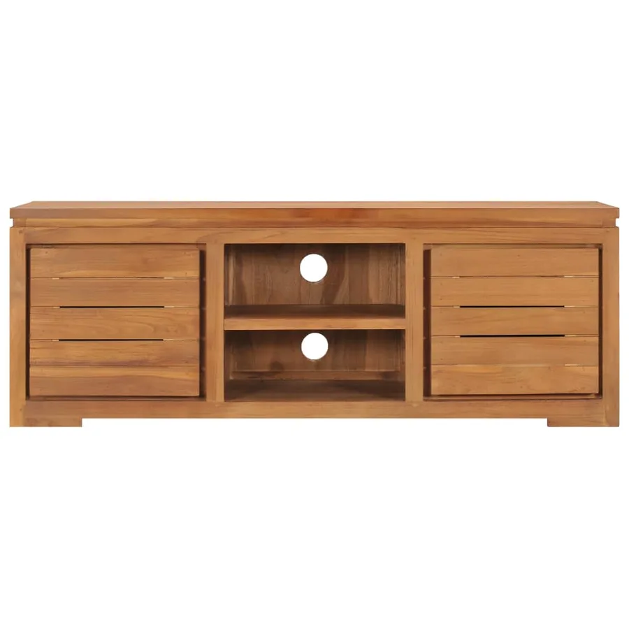 Meuble TV 110x30x40 cm Bois de teck massif - 2