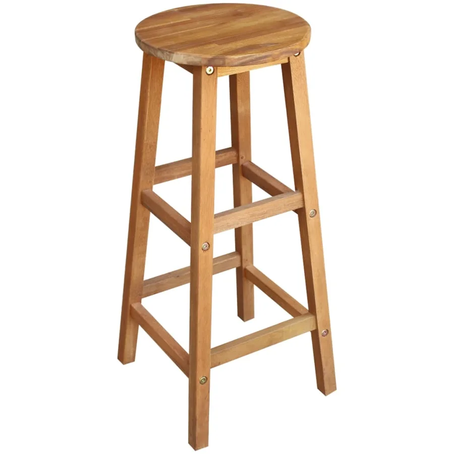Table et tabourets de bar 7 pcs Bois d'acacia massif - 3
