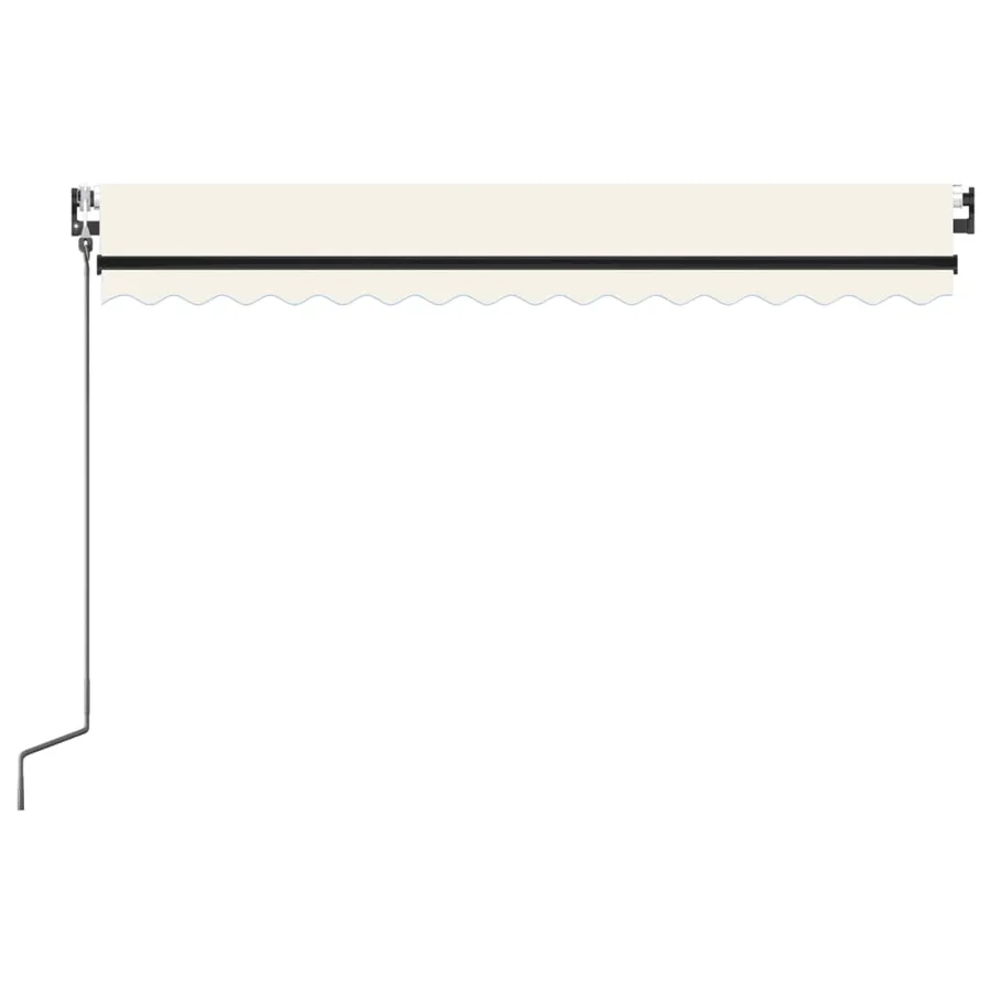 Auvent automatique avec capteur de vent et LED 400x350 cm Crème - 3