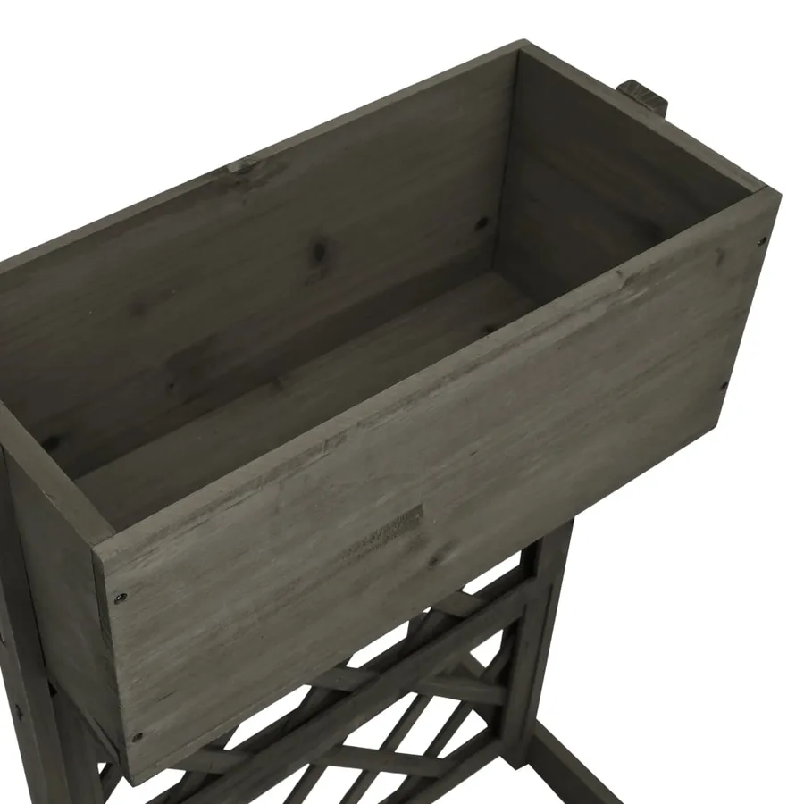 Jardinière à treillis de jardin Gris 45x30x74 cm Bois de sapin - 4