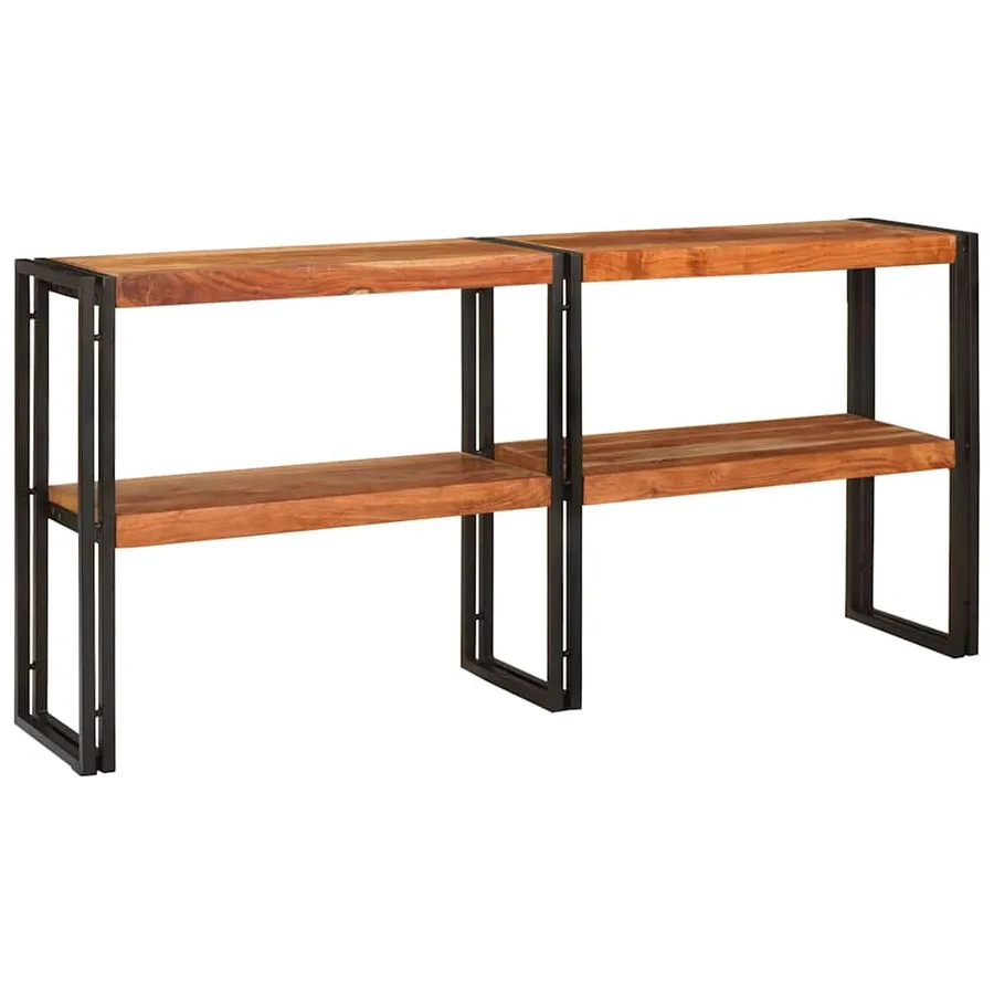 Table console Marron 160 x 33 x 75 cm Bois d'Acacia Massif - 5