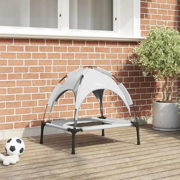 Lit pour Chien Gris Argenté 62 x 48 x 61 cm Acier