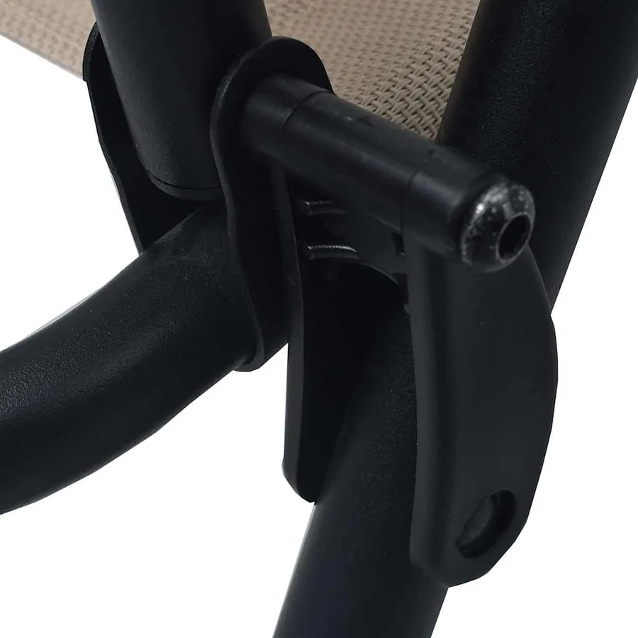 Chaises de jardin pliables lot de 2 Textilène Crème - 7