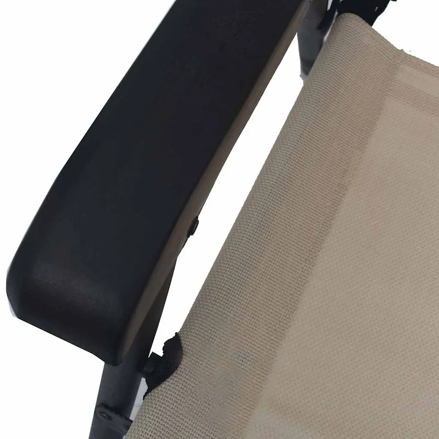 Chaises de jardin pliables lot de 2 Textilène Crème - 8