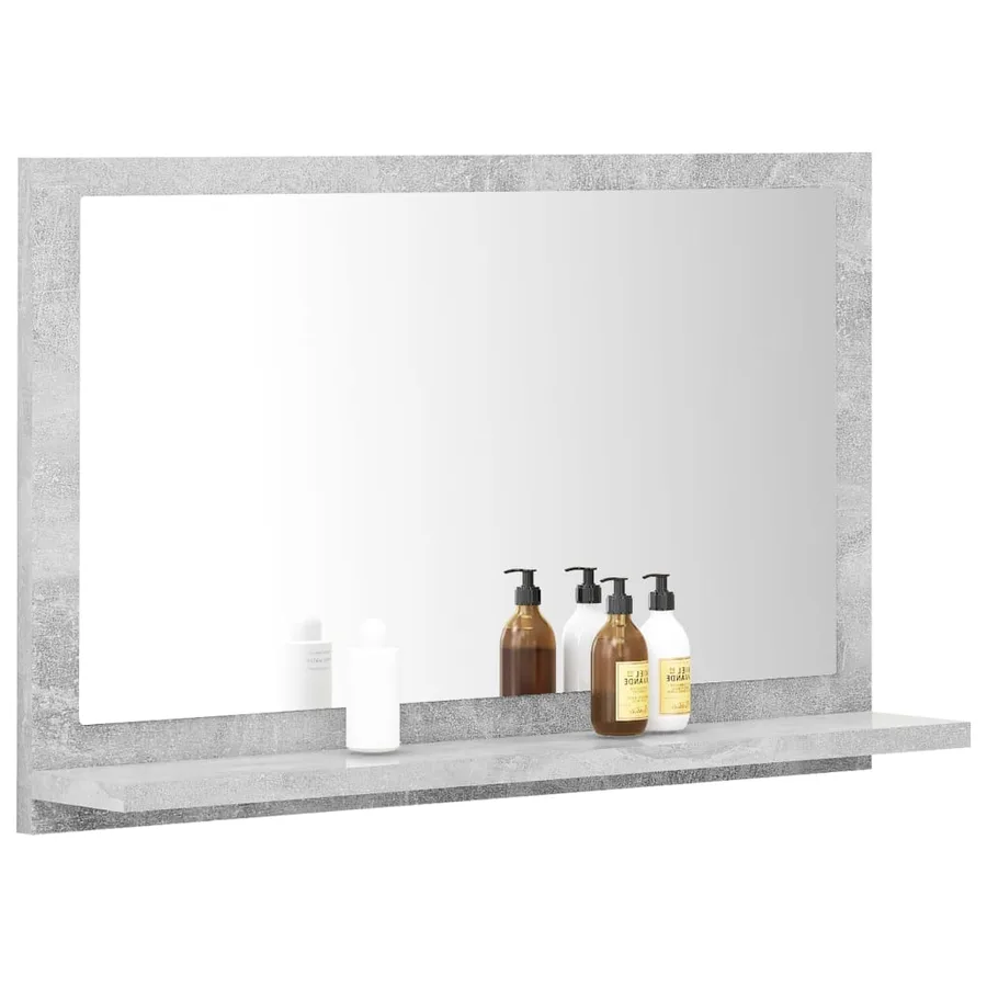 Miroir de salle de bain Gris béton 60x10,5x37 cm Aggloméré - 4