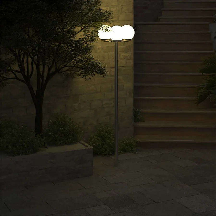 Garden lamp post 3 lamps 220 cm - 5