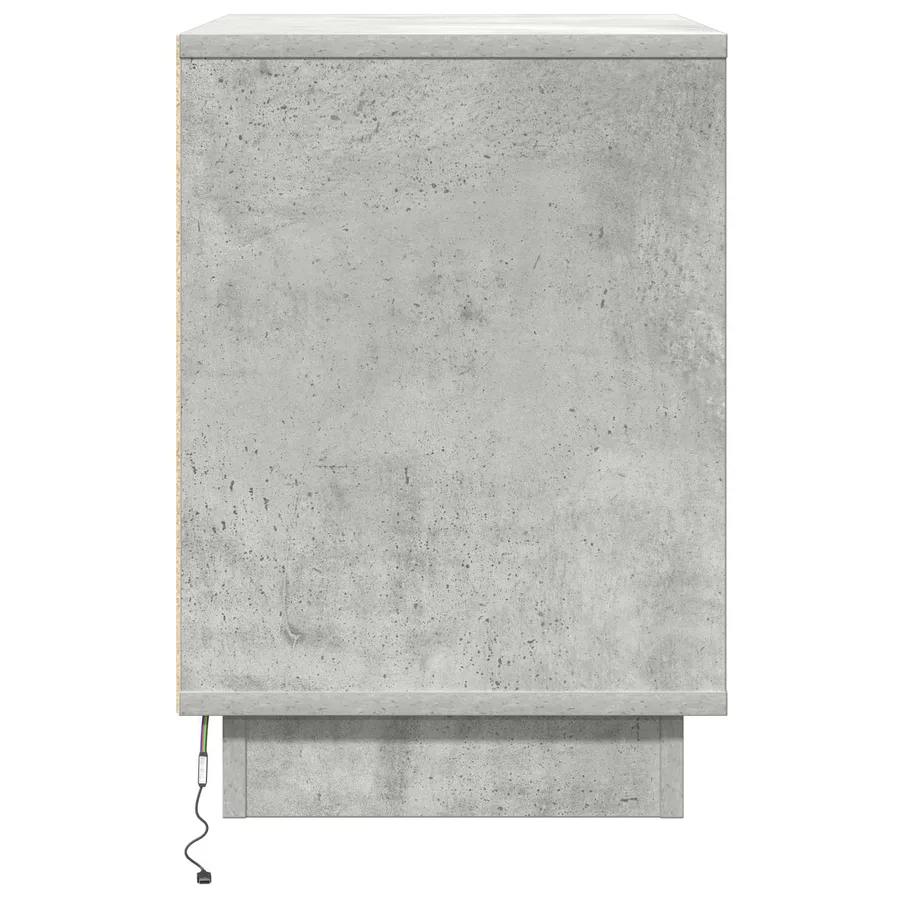 Cabinet de chevet 2 pcs Gris béton 50 x 34,5 x 50 cm. - 5