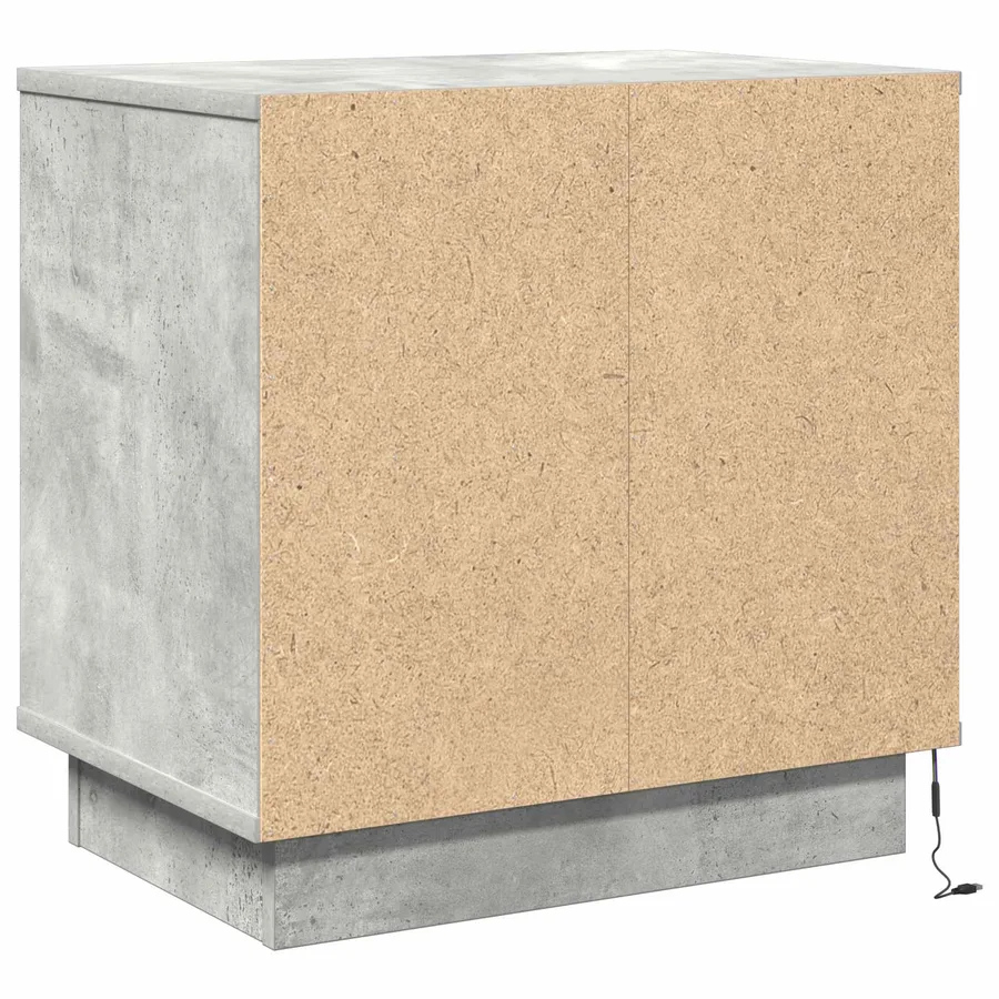 Cabinet de chevet 2 pcs Gris béton 50 x 34,5 x 50 cm. - 6