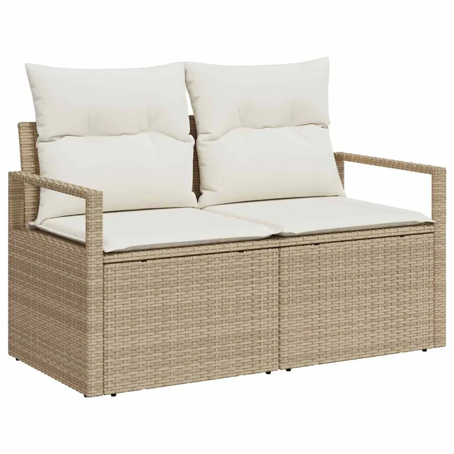 Ensemble de Canapés avec coussin 4 pcs polyrotin - 4