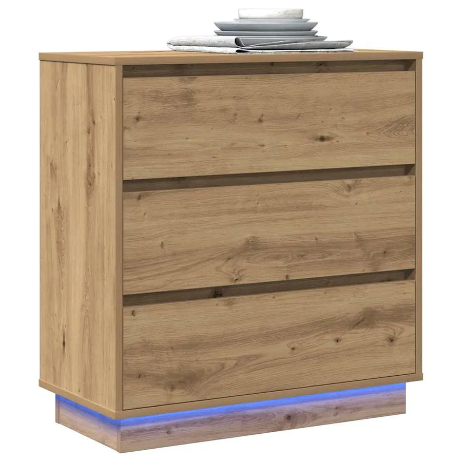 Cabinet de chevet Chêne artisanal 71 x 34,5 x 75 cm - 3
