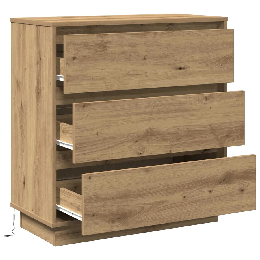 Cabinet de chevet Chêne artisanal 71 x 34,5 x 75 cm - 6