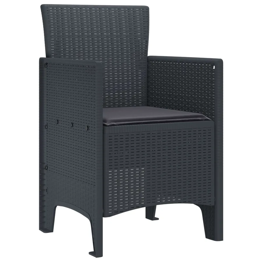 Chaise de jardin 2 pcs Anthracite 53 x 49 x 85 cm Polypropylène - 2