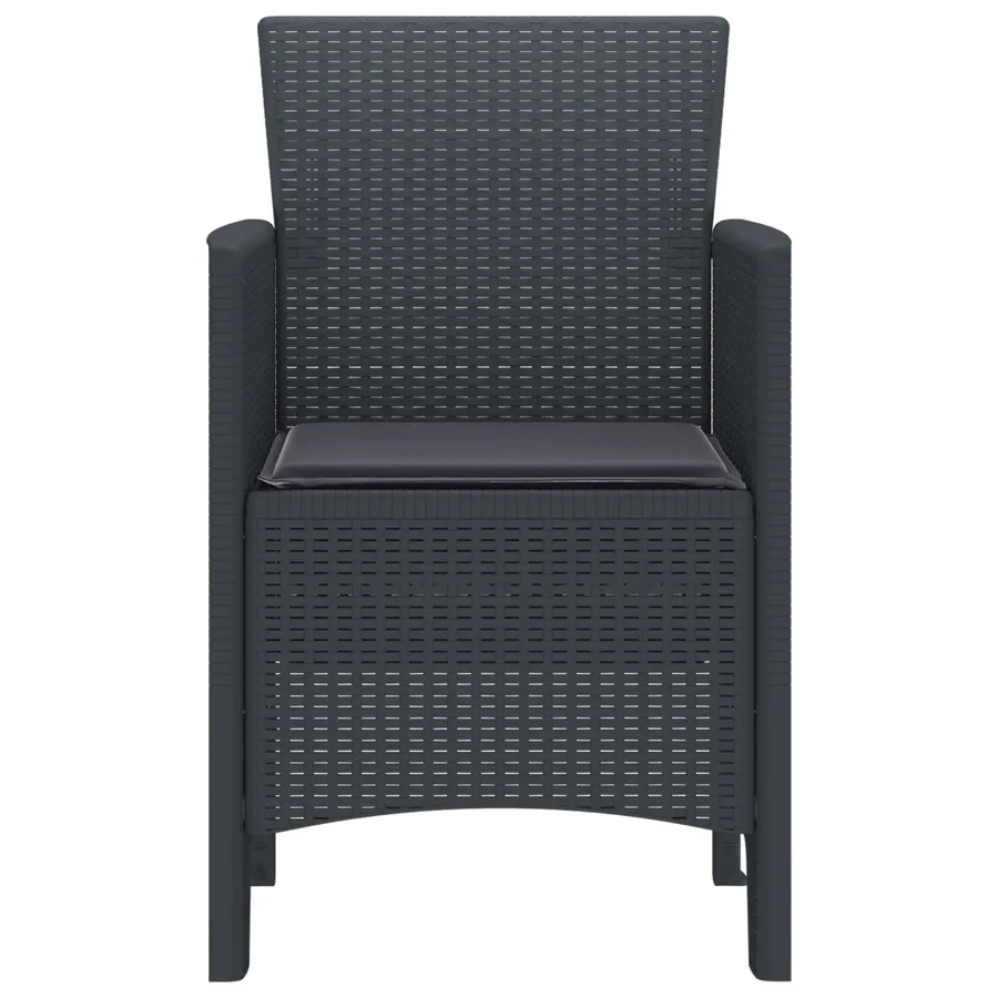 Chaise de jardin 2 pcs Anthracite 53 x 49 x 85 cm Polypropylène - 3