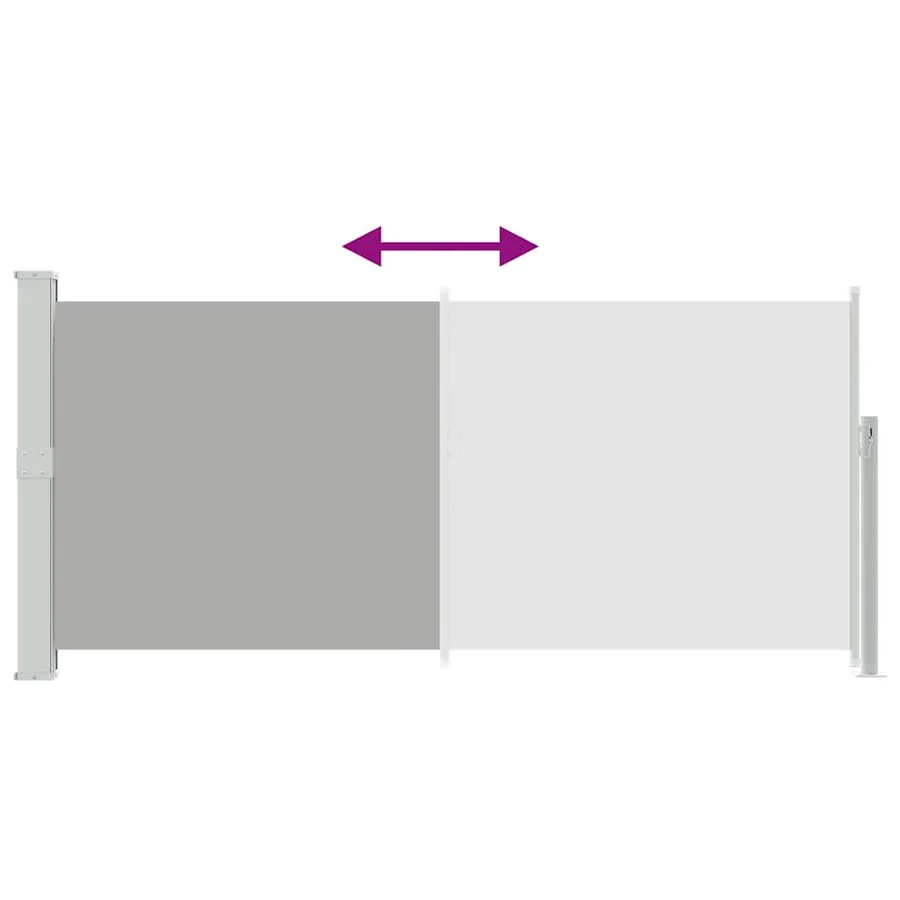 Auvent latéral rétractable 140 x 300 cm Gris - 8