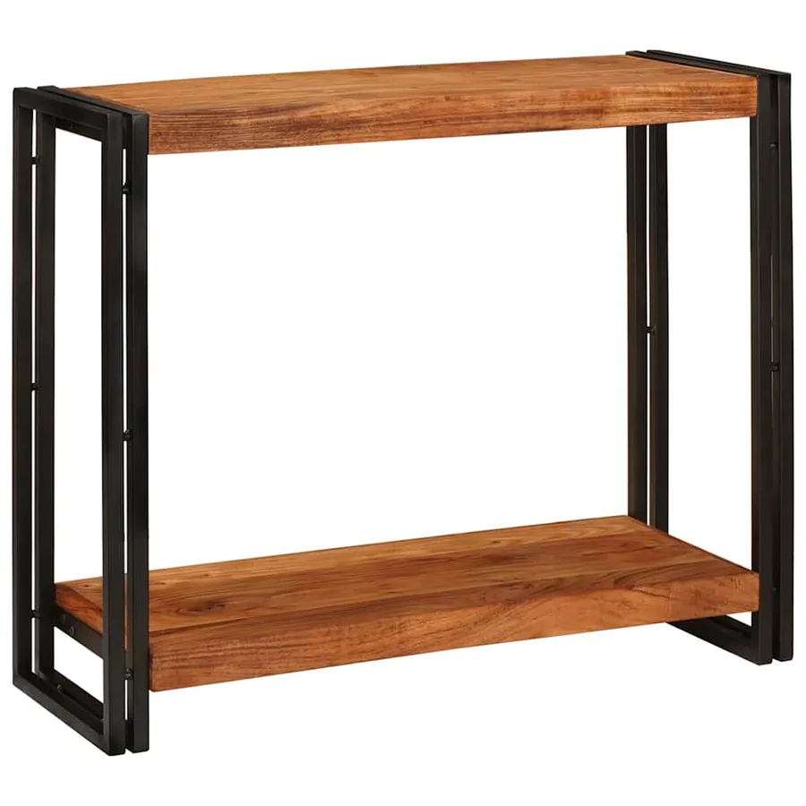 Table console Marron 90 x 33 x 75 cm Bois d'Acacia Massif - 2
