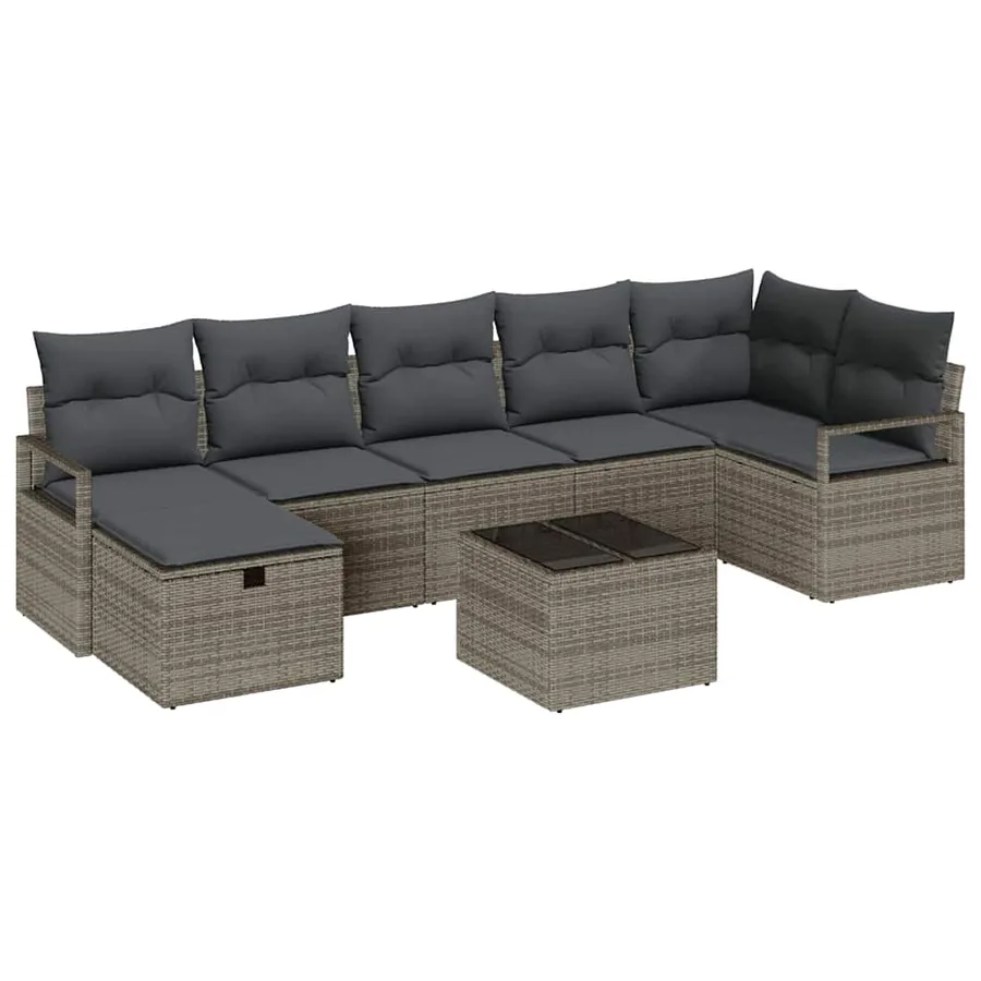 Ensemble de Canapés avec coussin 4 pcs polyrotin - 2