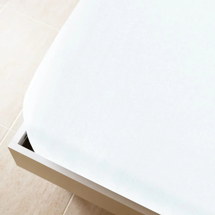 Drap-housse Jersey Blanc 140x200 cm Coton - 2