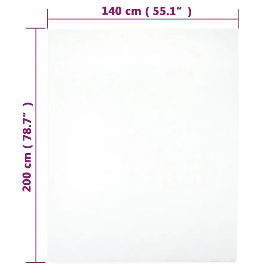 Drap-housse Jersey Blanc 140x200 cm Coton - 4