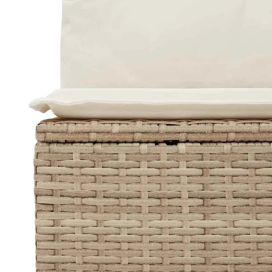 Ensemble de Canapés avec coussin 6 pcs Beige polyrotin - 7