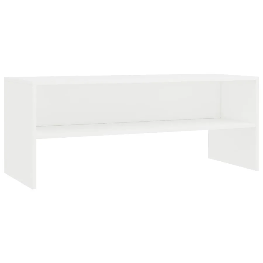 Meuble TV Blanc 100x40x40 cm Bois d’ingénierie - 2
