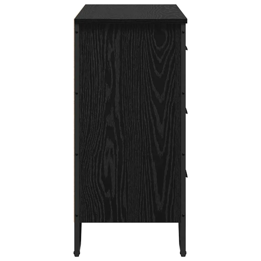 Commode 6-Tiroir Chêne noir 91 x 35,5 x 74,5 cm - 7