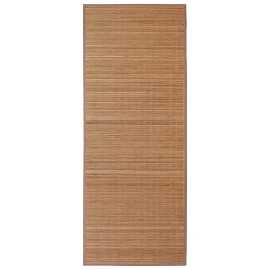 Tapis en bambou marron à latte rectangulaire 80 x 300 cm - 2