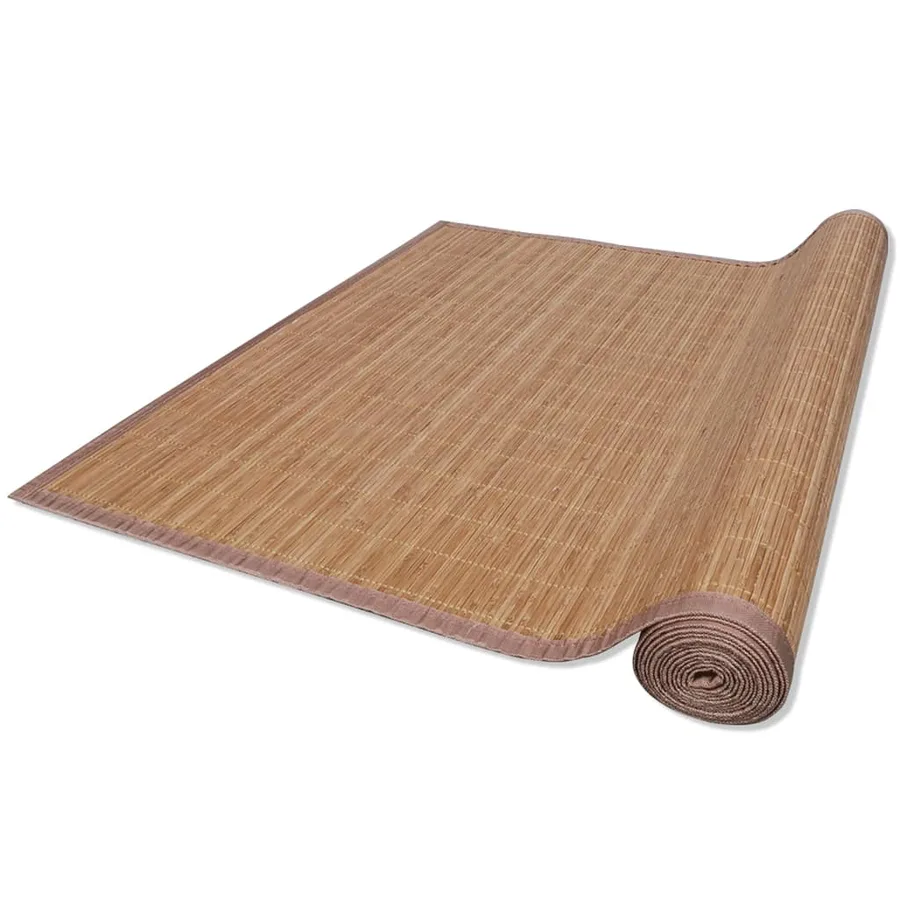 Tapis en bambou marron à latte rectangulaire 80 x 300 cm - 3