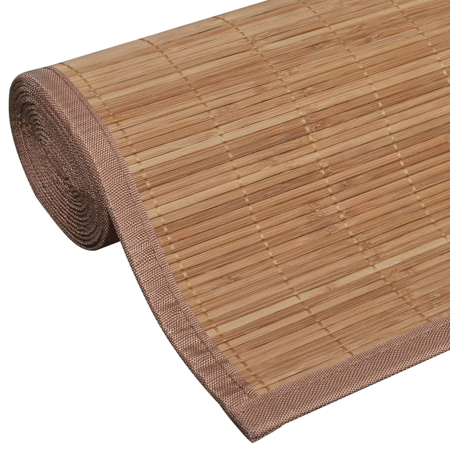 Tapis en bambou marron à latte rectangulaire 80 x 300 cm - 5